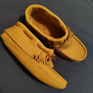 BASTIEN MOOSE MOCCASINS 100% HURON NATIVE MADE, Sz 8